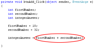 Addition در سی شارپ